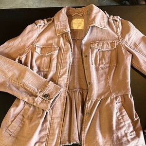Altar'd State Pink Utility Jacket with Cinched Waist